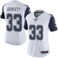 Nike Dallas Cowboys #33 Tony Dorsett White Women's Stitched NFL Limited Rush Jersey