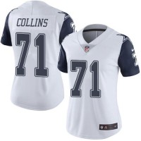 Nike Dallas Cowboys #71 La'el Collins White Women's Stitched NFL Limited Rush Jersey