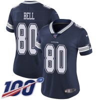 Nike Dallas Cowboys #80 Blake Bell Navy Blue Team Color Women's Stitched NFL 100th Season Vapor Untouchable Limited Jersey