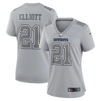 Dallas Dallas Cowboys #21 Ezekiel Elliott Nike Women's Gray Atmosphere Fashion Game Jersey