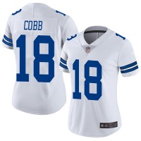 Nike Dallas Cowboys #18 Randall Cobb White Women's Stitched NFL Vapor Untouchable Limited Jersey