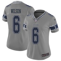 Nike Dallas Cowboys #6 Donovan Wilson Gray Women's Stitched NFL Limited Inverted Legend Jersey