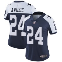 Nike Dallas Cowboys #24 Chidobe Awuzie Navy Blue Thanksgiving Women's Stitched NFL Vapor Untouchable Limited Throwback Jersey