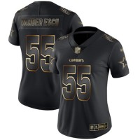 Nike Dallas Cowboys #55 Leighton Vander Esch Black/Gold Women's Stitched NFL Vapor Untouchable Limited Jersey