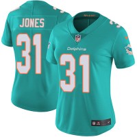 Nike Miami Dolphins #31 Byron Jones Aqua Green Team Color Women's Stitched NFL Vapor Untouchable Limited Jersey