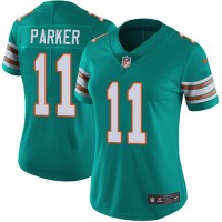 Nike Miami Dolphins #11 DeVante Parker Aqua Green Alternate Women's Stitched NFL Vapor Untouchable Limited Jersey