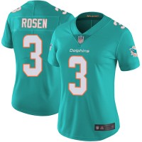Nike Miami Dolphins #3 Josh Rosen Aqua Green Team Color Women's Stitched NFL Vapor Untouchable Limited Jersey