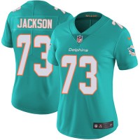Nike Miami Dolphins #73 Austin Jackson Aqua Green Team Color Women's Stitched NFL Vapor Untouchable Limited Jersey