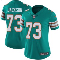 Nike Miami Dolphins #73 Austin Jackson Aqua Green Alternate Women's Stitched NFL Vapor Untouchable Limited Jersey