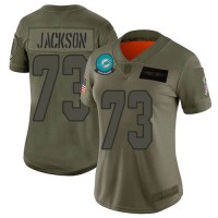 Nike Miami Dolphins #73 Austin Jackson Camo Women's Stitched NFL Limited 2019 Salute To Service Jersey