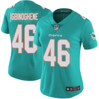 Nike Miami Dolphins #46 Noah Igbinoghene Aqua Green Team Color Women's Stitched NFL Vapor Untouchable Limited Jersey