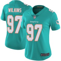 Nike Miami Dolphins #97 Christian Wilkins Aqua Green Team Color Women's Stitched NFL Vapor Untouchable Limited Jersey