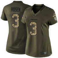 Nike Miami Dolphins #3 Josh Rosen Green Women's Stitched NFL Limited 2015 Salute to Service Jersey