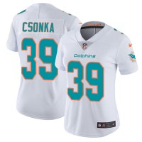 Nike Miami Dolphins #39 Larry Csonka White Women's Stitched NFL Vapor Untouchable Limited Jersey