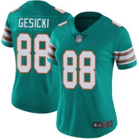 Nike Miami Dolphins #88 Mike Gesicki Aqua Green Alternate Women's Stitched NFL Vapor Untouchable Limited Jersey