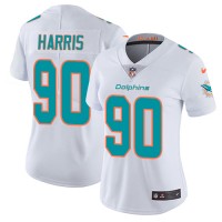 Nike Miami Dolphins #90 Charles Harris White Women's Stitched NFL Vapor Untouchable Limited Jersey