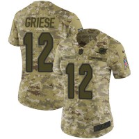 Nike Miami Dolphins #12 Bob Griese Camo Women's Stitched NFL Limited 2018 Salute to Service Jersey