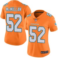 Nike Miami Dolphins #52 Raekwon McMillan Orange Women's Stitched NFL Limited Rush Jersey