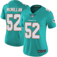 Nike Miami Dolphins #52 Raekwon McMillan Aqua Green Team Color Women's Stitched NFL Vapor Untouchable Limited Jersey