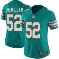 Nike Miami Dolphins #52 Raekwon McMillan Aqua Green Alternate Women's Stitched NFL Vapor Untouchable Limited Jersey