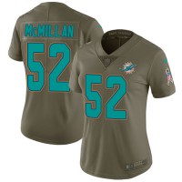 Nike Miami Dolphins #52 Raekwon McMillan Olive Women's Stitched NFL Limited 2017 Salute to Service Jersey
