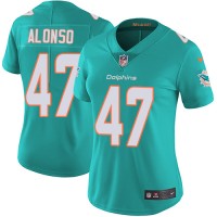 Nike Miami Dolphins #47 Kiko Alonso Aqua Green Team Color Women's Stitched NFL Vapor Untouchable Limited Jersey
