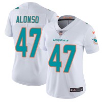 Nike Miami Dolphins #47 Kiko Alonso White Women's Stitched NFL Vapor Untouchable Limited Jersey
