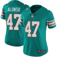 Nike Miami Dolphins #47 Kiko Alonso Aqua Green Alternate Women's Stitched NFL Vapor Untouchable Limited Jersey