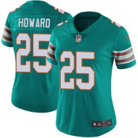 Nike Miami Dolphins #25 Xavien Howard Aqua Green Alternate Women's Stitched NFL Vapor Untouchable Limited Jersey