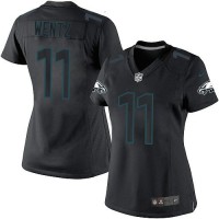 Nike Philadelphia Eagles #11 Carson Wentz Black Impact Women's Stitched NFL Limited Jersey