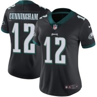 Nike Philadelphia Eagles #12 Randall Cunningham Black Alternate Women's Stitched NFL Vapor Untouchable Limited Jersey