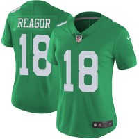 Nike Philadelphia Eagles #18 Jalen Reagor Green Women's Stitched NFL Limited Rush Jersey