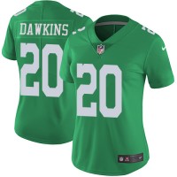 Nike Philadelphia Eagles #20 Brian Dawkins Green Women's Stitched NFL Limited Rush Jersey