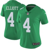 Nike Philadelphia Eagles #4 Jake Elliott Green Women's Stitched NFL Limited Rush Jersey