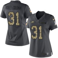 Nike Philadelphia Eagles #31 Nickell Robey-Coleman Black Women's Stitched NFL Limited 2016 Salute to Service Jersey