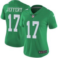 Nike Philadelphia Eagles #17 Alshon Jeffery Green Women's Stitched NFL Limited Rush Jersey