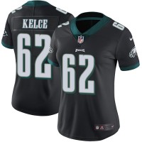Nike Philadelphia Eagles #62 Jason Kelce Black Alternate Women's Stitched NFL Vapor Untouchable Limited Jersey