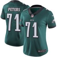Nike Philadelphia Eagles #71 Jason Peters Midnight Green Team Color Women's Stitched NFL Vapor Untouchable Limited Jersey