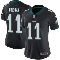 Nike Philadelphia Eagles #11 A.J. Brown Black Alternate Women's Stitched NFL Vapor Untouchable Limited Jersey