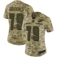 Nike Philadelphia Eagles #79 Brandon Brooks Camo Women's Stitched NFL Limited 2018 Salute to Service Jersey