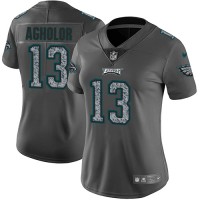 Nike Philadelphia Eagles #13 Nelson Agholor Gray Static Women's Stitched NFL Vapor Untouchable Limited Jersey