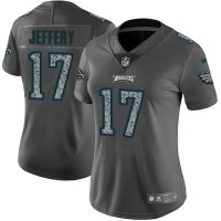 Nike Philadelphia Eagles #17 Alshon Jeffery Gray Static Women's Stitched NFL Vapor Untouchable Limited Jersey