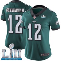 Nike Philadelphia Eagles #12 Randall Cunningham Midnight Green Team Color Super Bowl LII Women's Stitched NFL Vapor Untouchable Limited Jersey