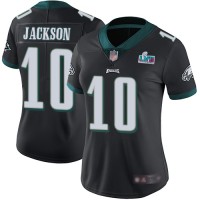 Nike Philadelphia Eagles #10 DeSean Jackson Black Super Bowl LVII Patch Alternate Women's Stitched NFL Vapor Untouchable Limited Jersey