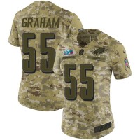 Nike Philadelphia Eagles #55 Brandon Graham Camo Super Bowl LVII Patch Women's Stitched NFL Limited 2018 Salute To Service Jersey