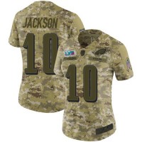 Nike Philadelphia Eagles #10 DeSean Jackson Camo Super Bowl LVII Patch Women's Stitched NFL Limited 2018 Salute To Service Jersey