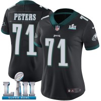 Nike Philadelphia Eagles #71 Jason Peters Black Alternate Super Bowl LII Women's Stitched NFL Vapor Untouchable Limited Jersey