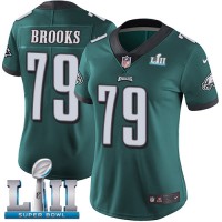 Nike Philadelphia Eagles #79 Brandon Brooks Midnight Green Team Color Super Bowl LII Women's Stitched NFL Vapor Untouchable Limited Jersey