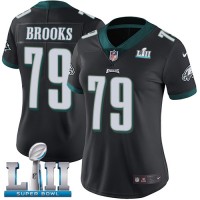 Nike Philadelphia Eagles #79 Brandon Brooks Black Alternate Super Bowl LII Women's Stitched NFL Vapor Untouchable Limited Jersey