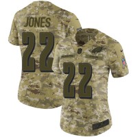 Nike Philadelphia Eagles #22 Sidney Jones Camo Women's Stitched NFL Limited 2018 Salute to Service Jersey